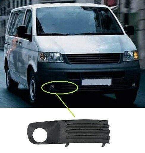VW Transporter T5 2004-2009 Front Bumper Fog Grille With Fog Lamp Hole Driver Side