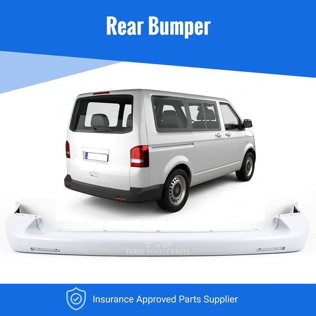 Fits VW Transporter T5 2004-2012 Rear Bumper Primed No Pdc Holes - image 3