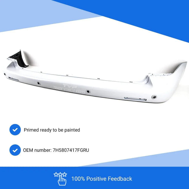 Fits VW Transporter T5 2004-2012 Rear Bumper Primed Smooth With Parking Sensor Holes - image 3
