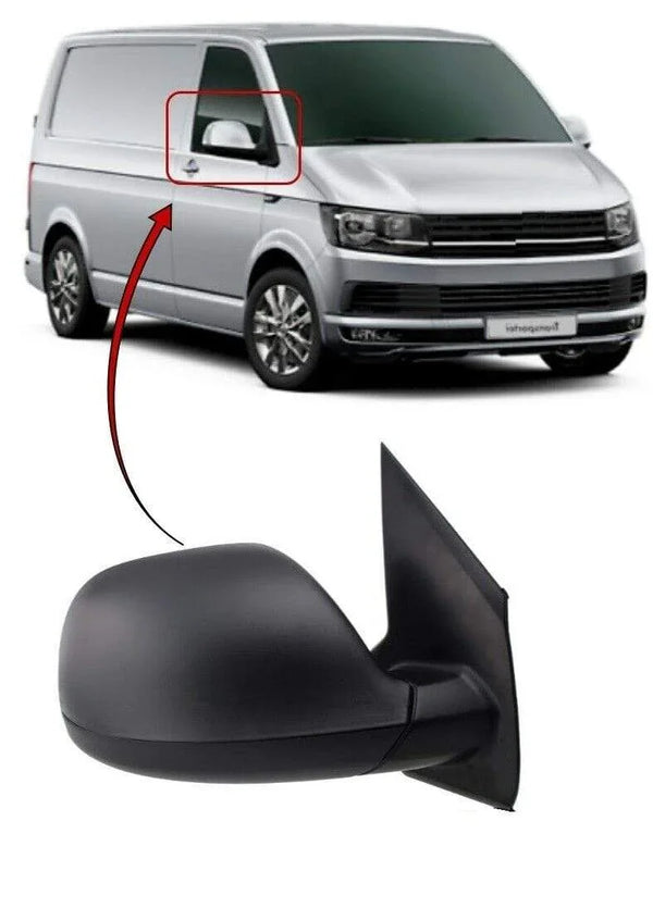 Fits VW Transporter T6 2015-2020 Door Wing Mirror Manual Textured Cover Driver Side
