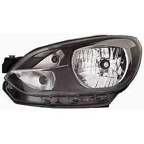 Fits VW Up 2012-2016 Headlight Headlamp Black Type Passenger Side